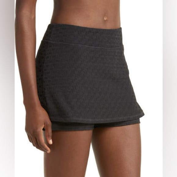 Zella Pants - Zella Black Jacquard Textured Skort Size S Golf Tennis Yoga Athletic Breathable